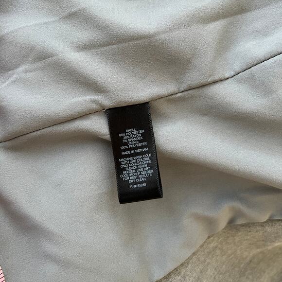 Express Factory 2 Button Blazer Jacket Ruched Sleeves 3/4 Gray Size 0 - Picture 9 of 12